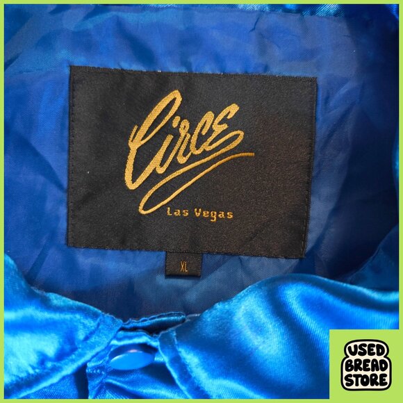 XL Blue Satin Don Laughlin's Riverside Resort Jacket Nevada Casino Las Vegas - Picture 5 of 7